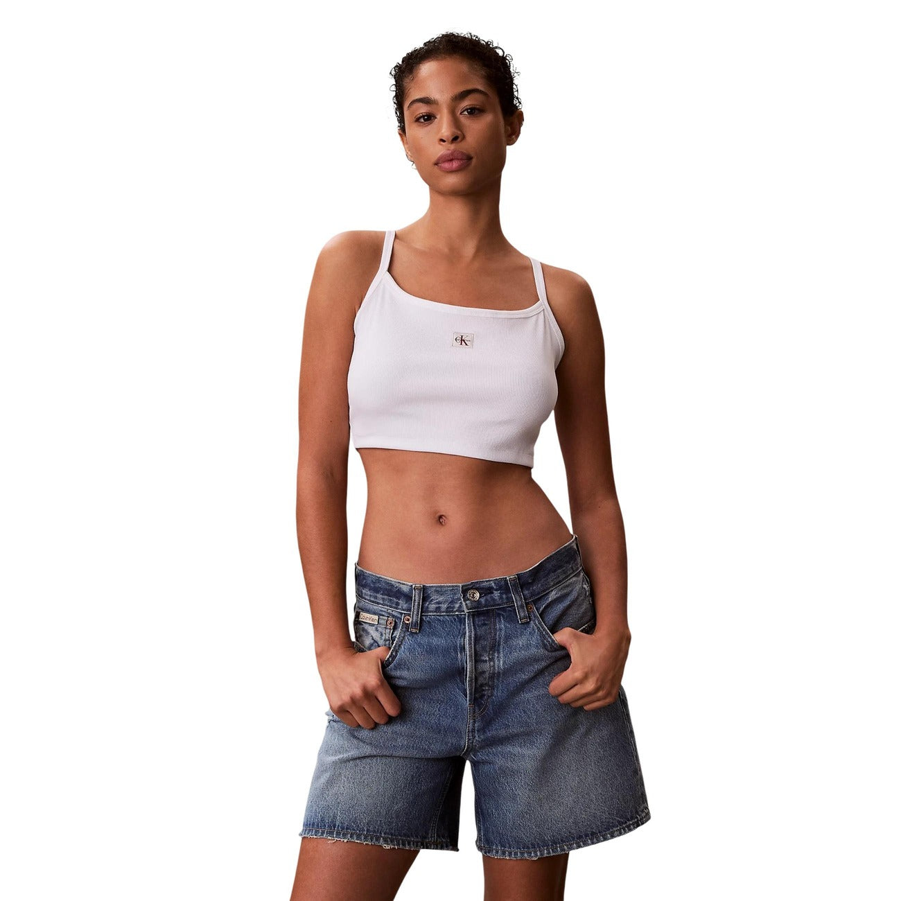 Calvin Klein Jeans Epaullet Top Dames Groen
