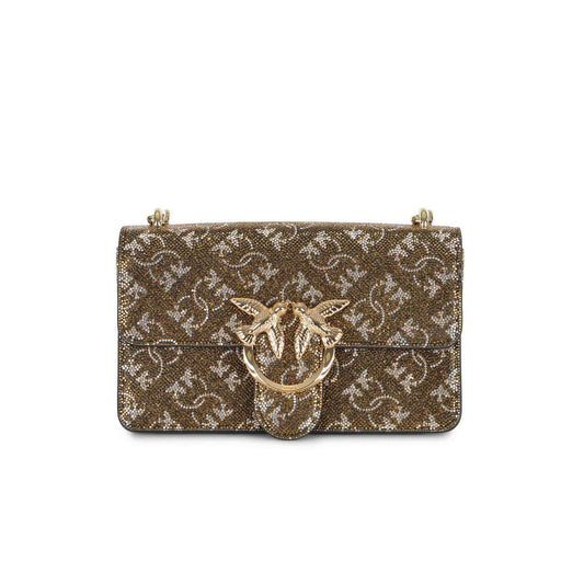 Pinko Schoudertas Dames Bruin