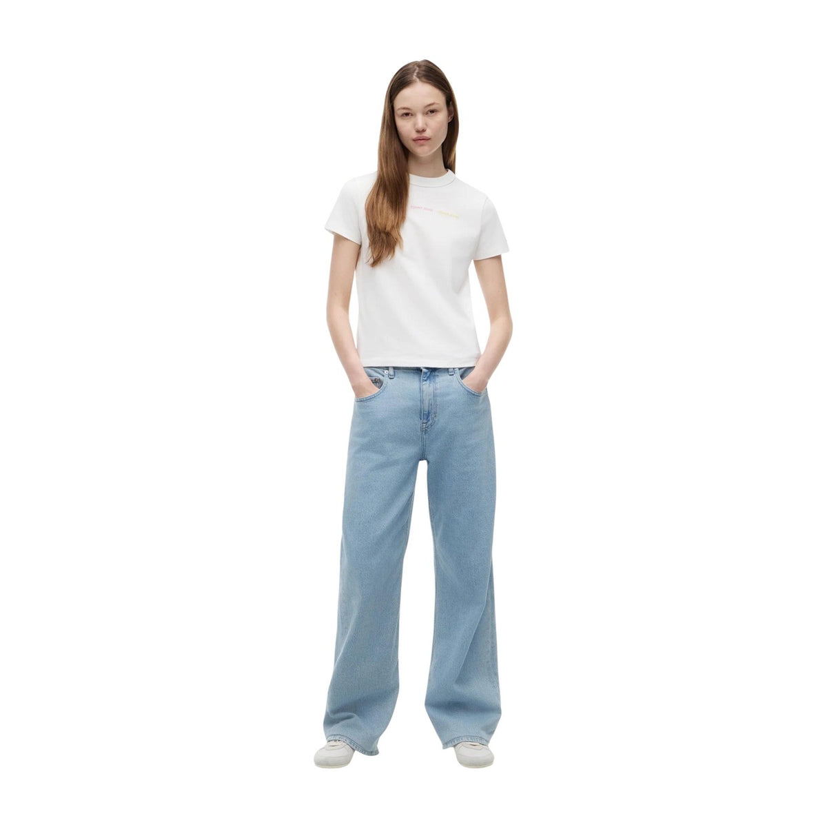 Tommy Hilfiger Jeans T-shirt Dames Wit