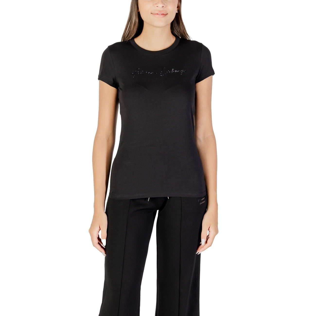 Armani Exchange T-shirt Dames Zwart