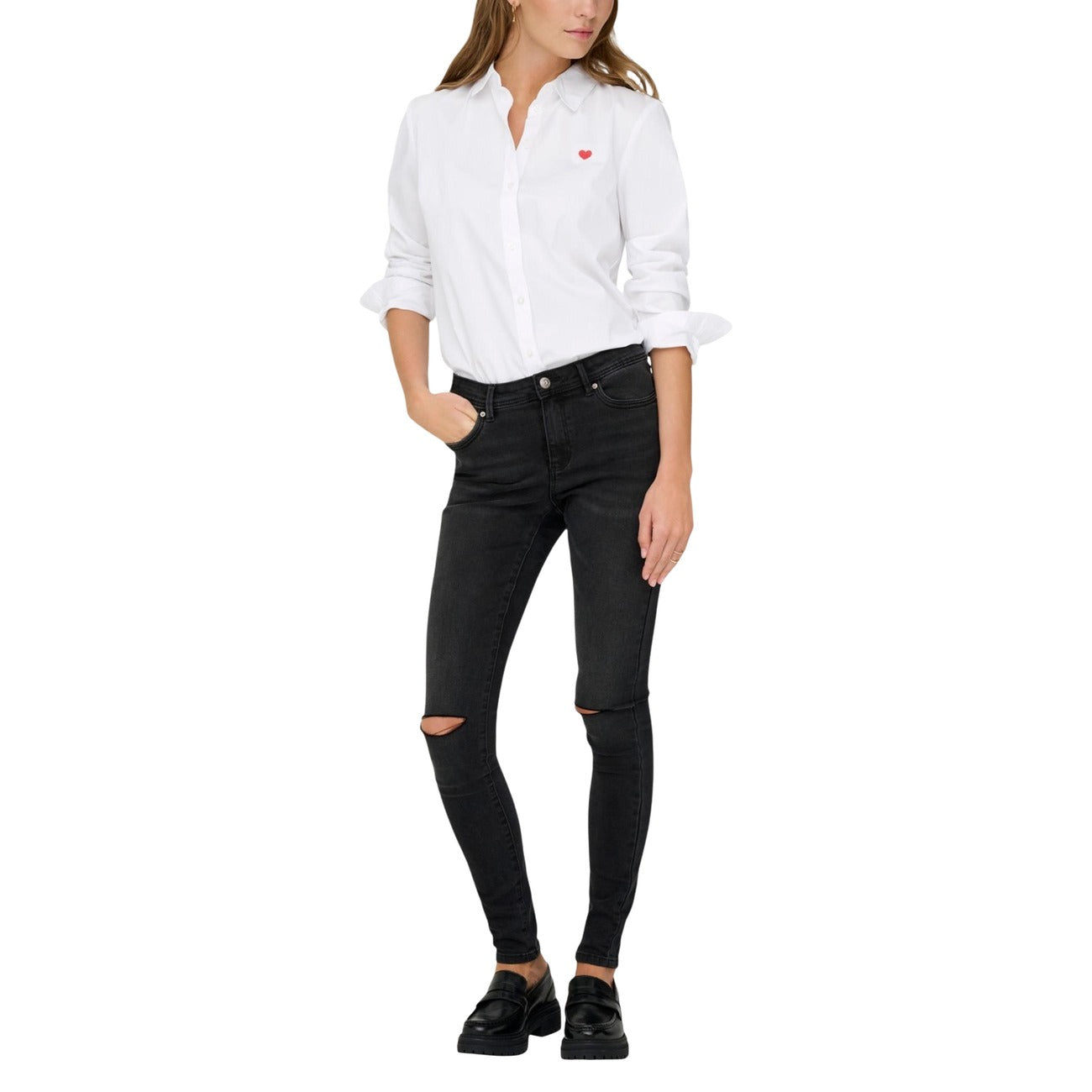 Jacqueline De Yong Shirt Dames Wit