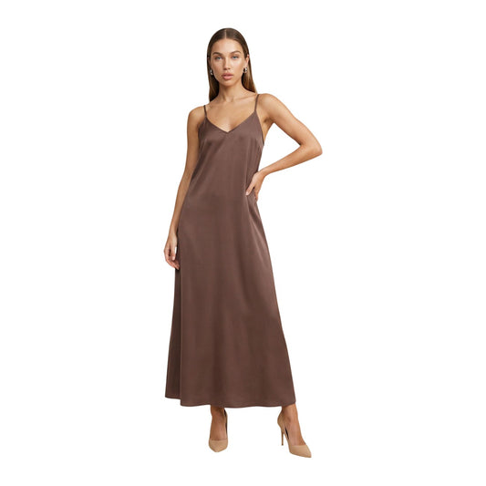 Only Elegante Jurk Dames Bruin