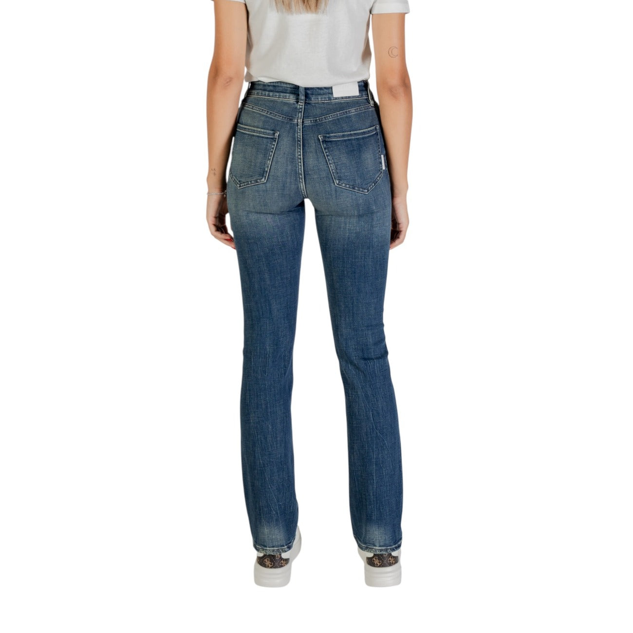 Armani Exchange Gesleten Jeans Dames Blauw