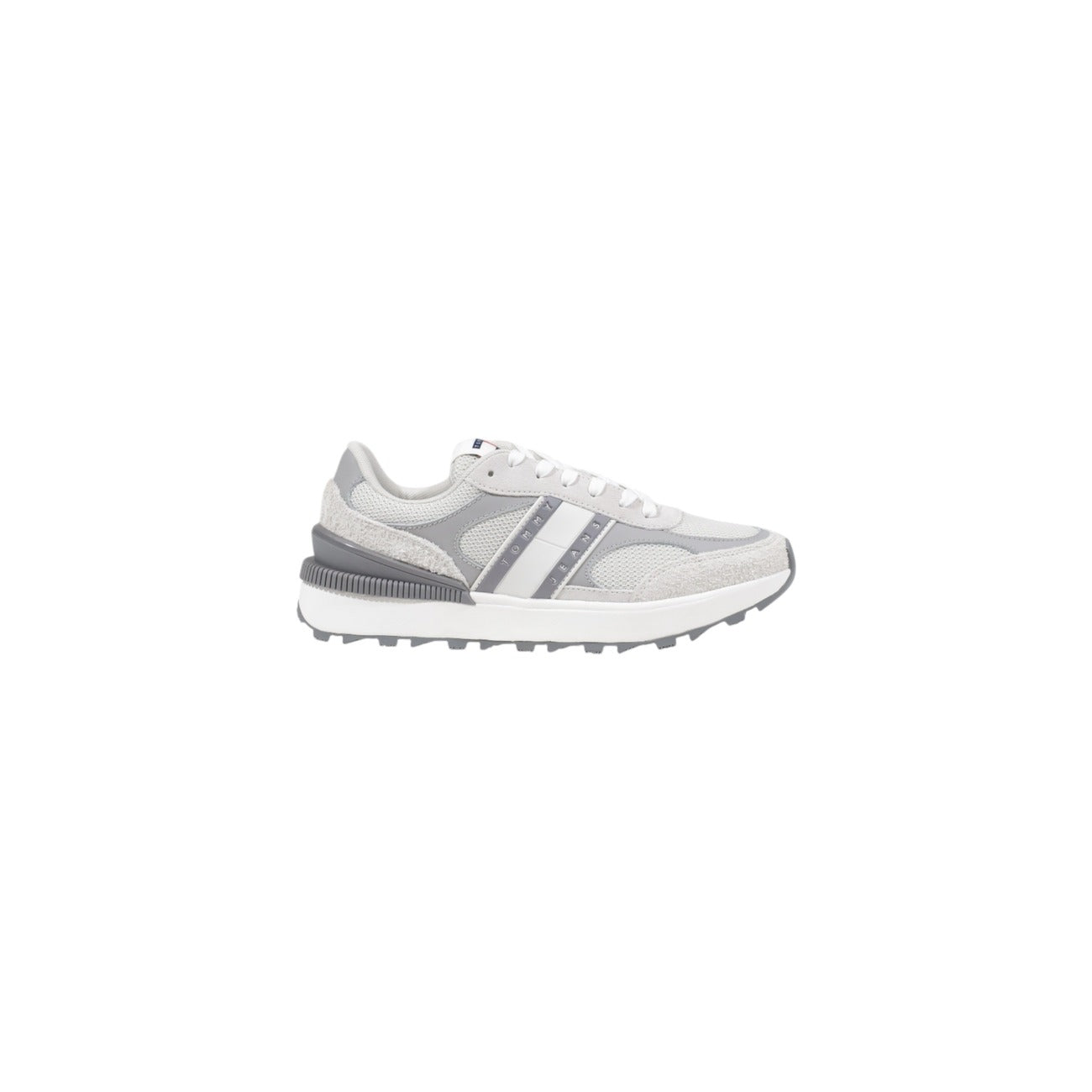 Tommy Hilfiger Jeans Sneakers Dames Grijs Leer