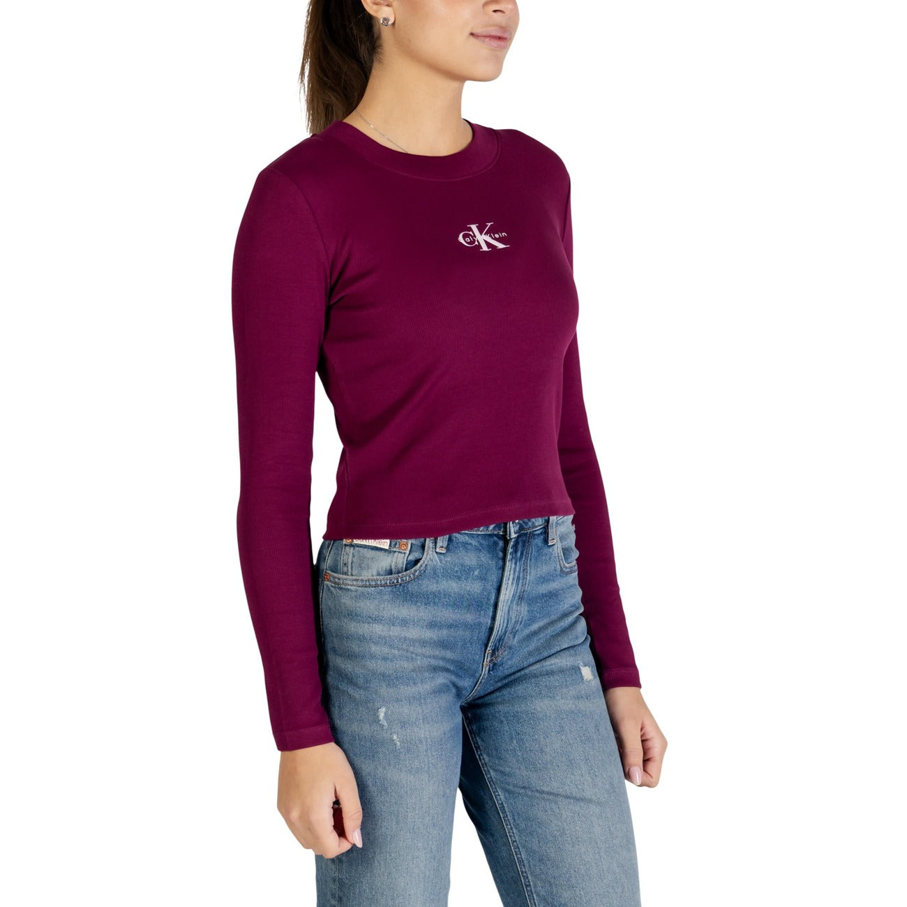 Calvin Klein Jeans Trui Dames Wijnrood