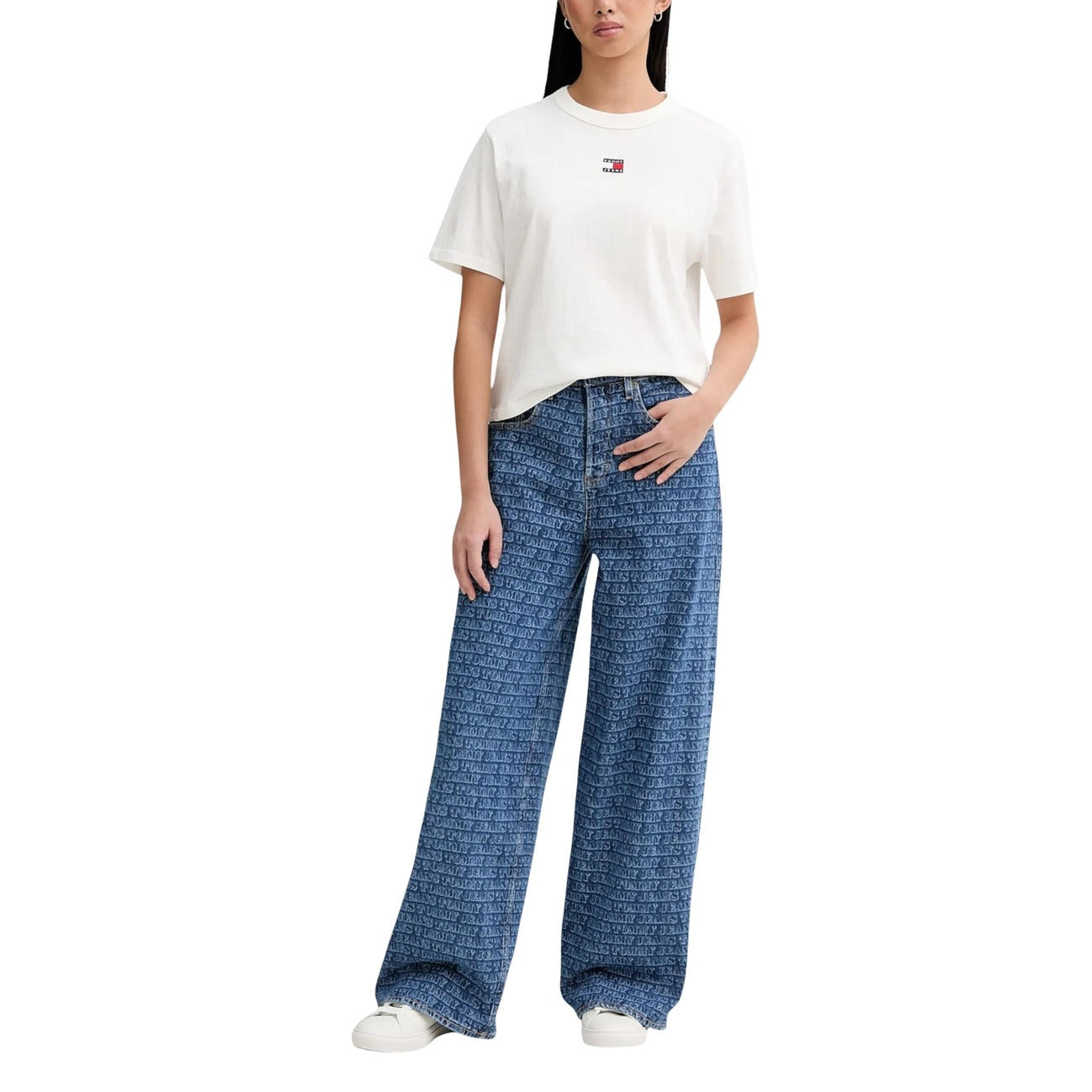Tommy Hilfiger Jeans T-shirt Dames Wit