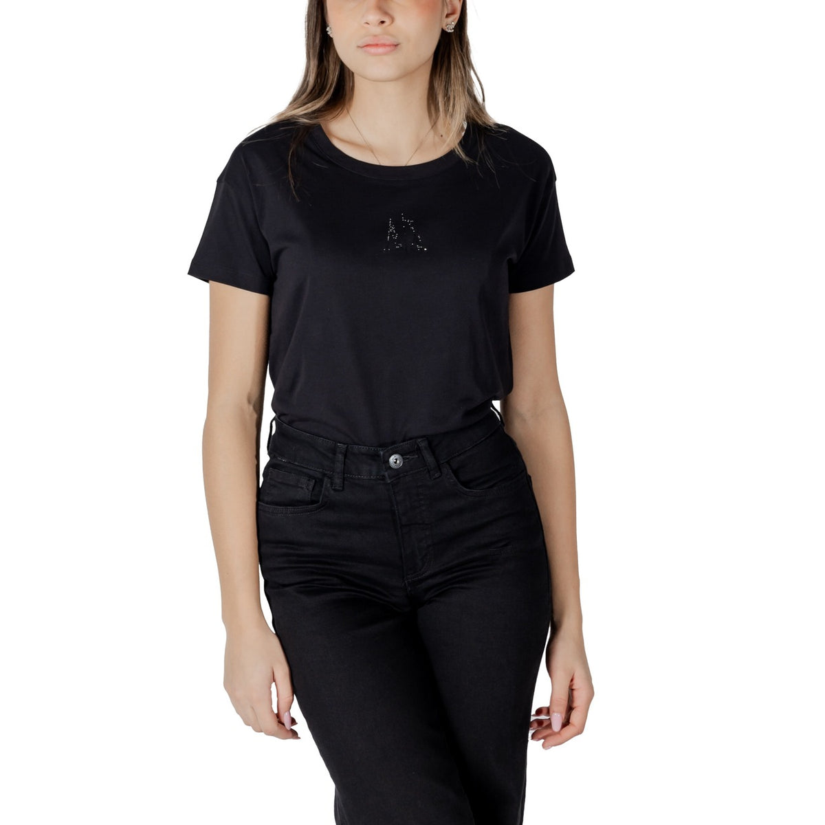 Armani Exchange T-shirt Dames Zwart