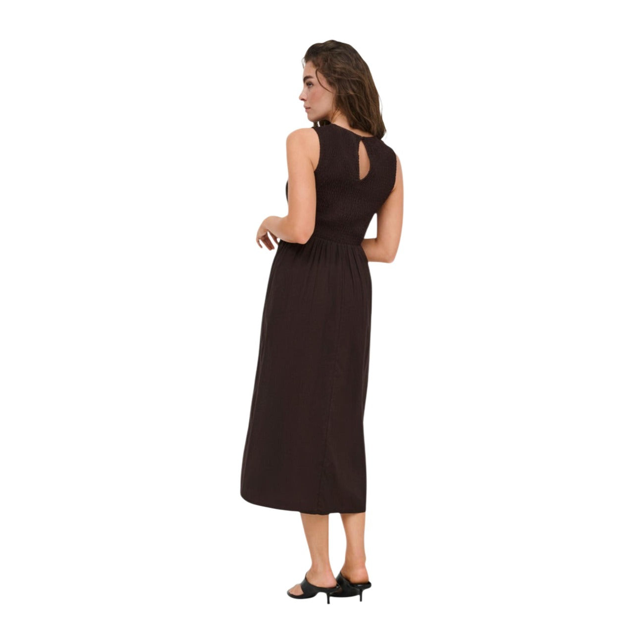 Jacqueline De Yong Elegante Jurk Dames Bruin