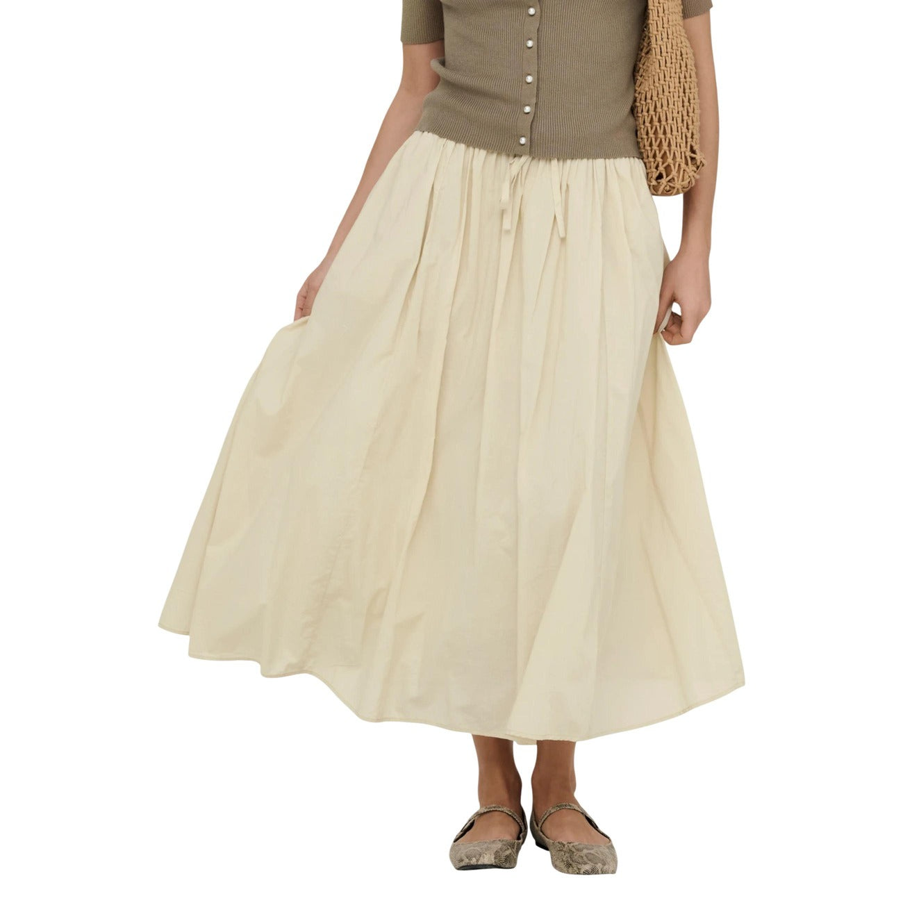 Jacqueline De Yong Rok Dames Beige