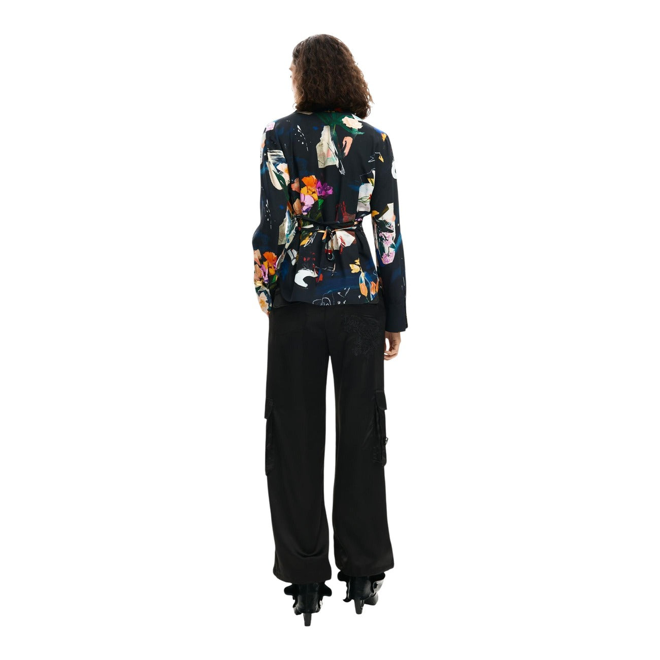 Desigual Bloemen Blouse Dames Zwart