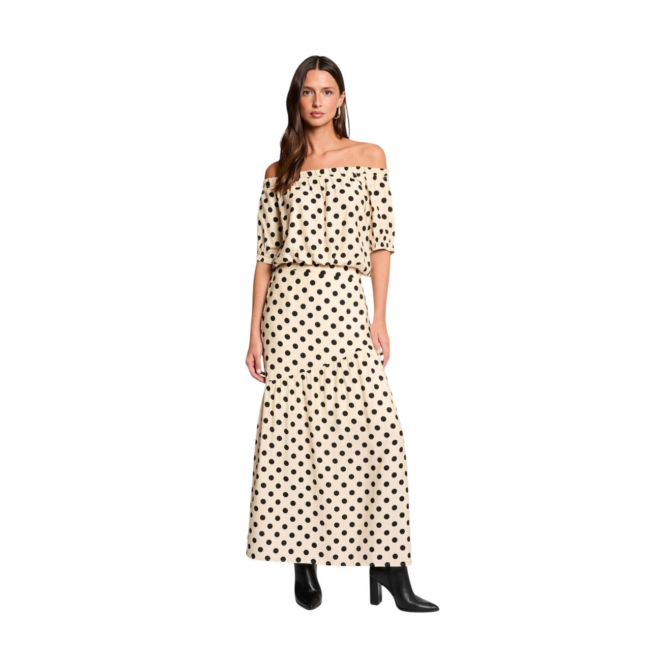 Morgan De Toi Polkadot Blouse Dames Beige