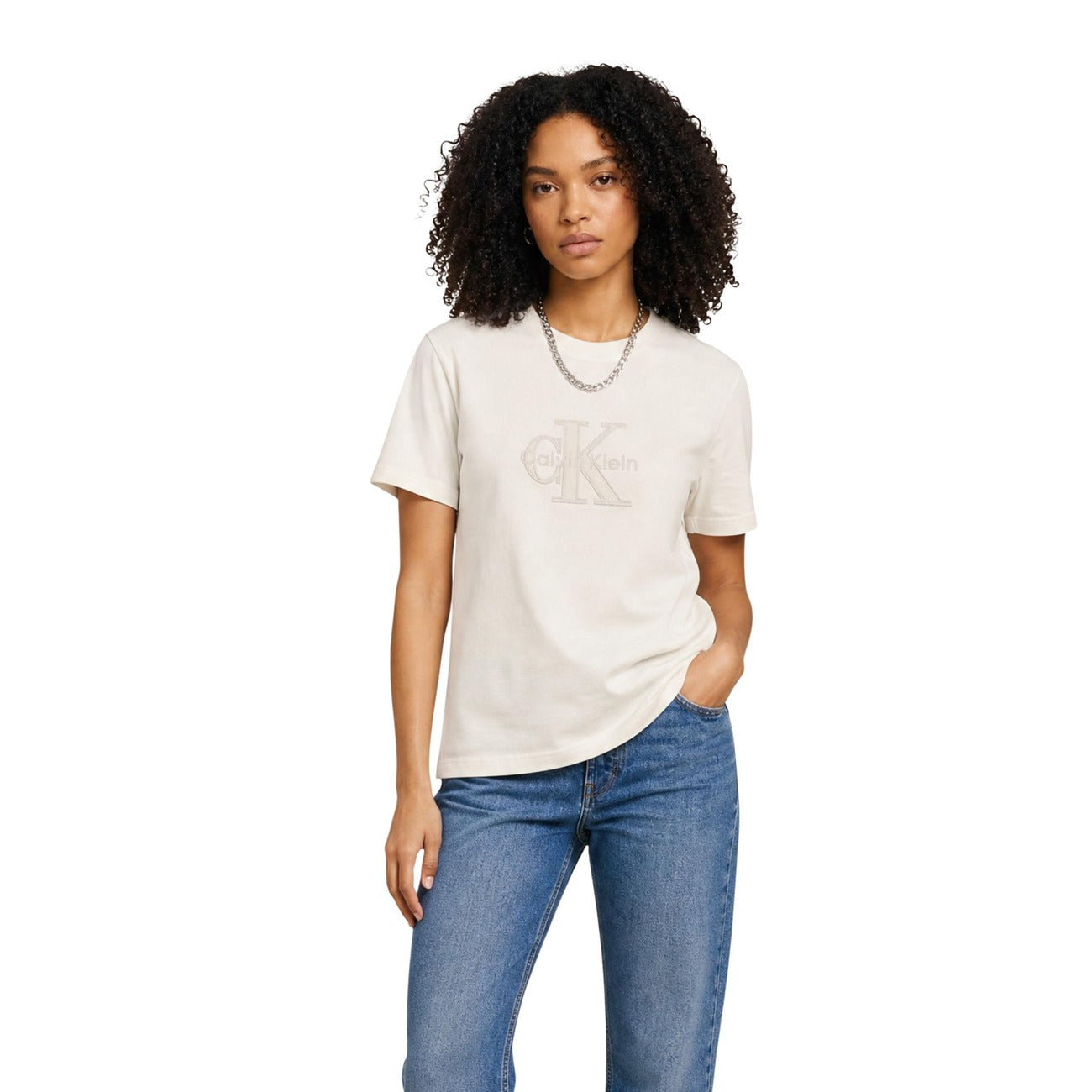 Calvin Klein Jeans T-shirt Dames Wit