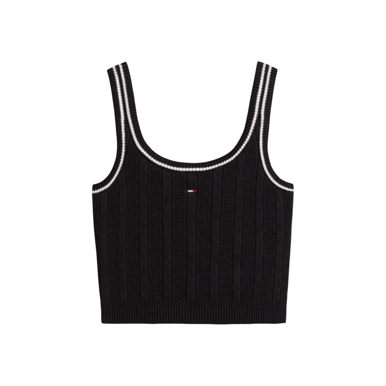 Tommy Hilfiger Jeans Epaullet Top Dames Zwart
