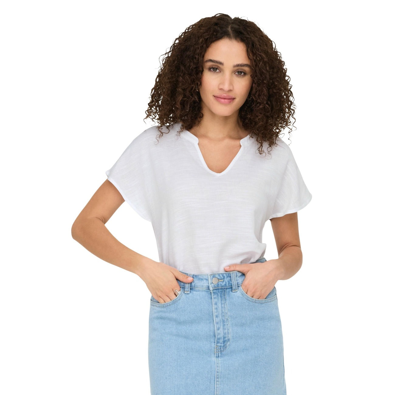 Jacqueline De Yong V-hals Blouse Dames Paars
