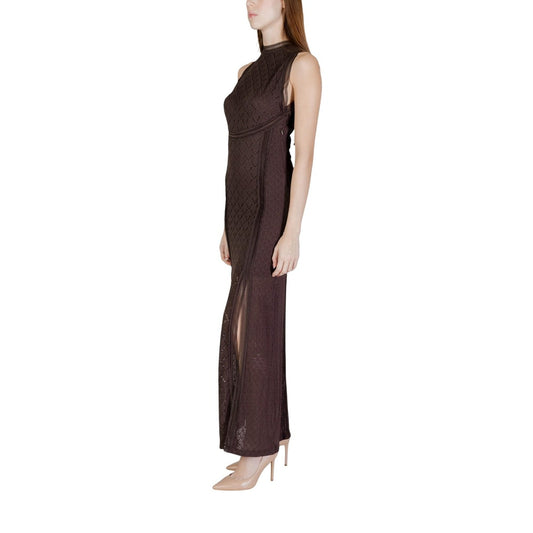 Guess Mouwloze Jurk Dames Bruin