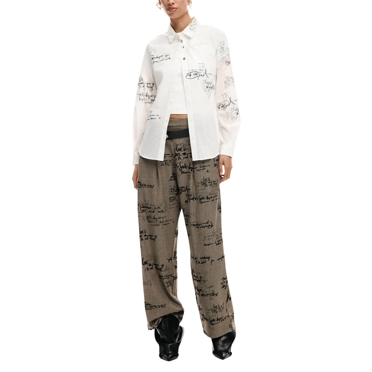 Desigual Gestreepte Blouse Dames Wit