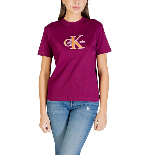 Calvin Klein Jeans T-shirt Dames Bordeaux