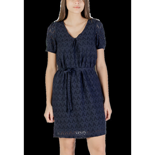 Vila Clothes Elegante Jurk Dames Blauw