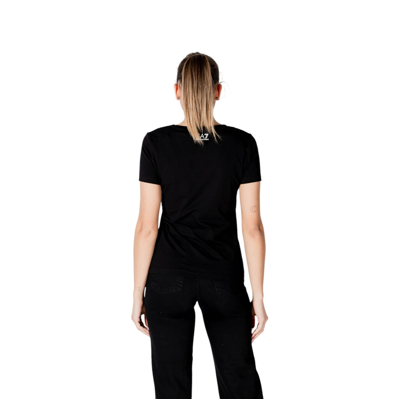 EA7 Emporio Armani Print T-shirt Dames Zwart