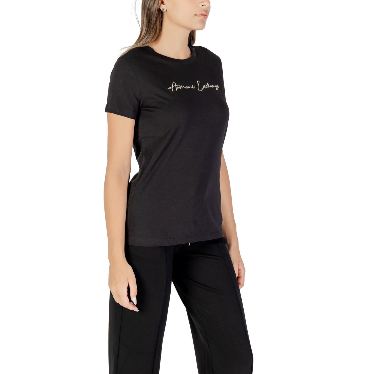 Armani Exchange T-shirt Dames Zwart