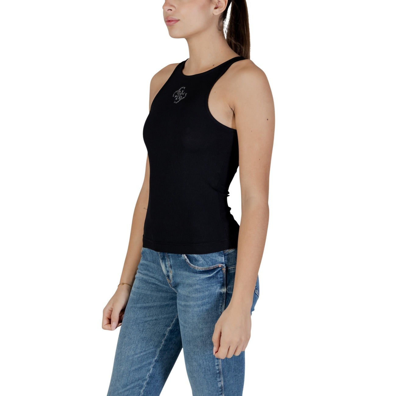 Guess Mouwloze Top Dames Zwart