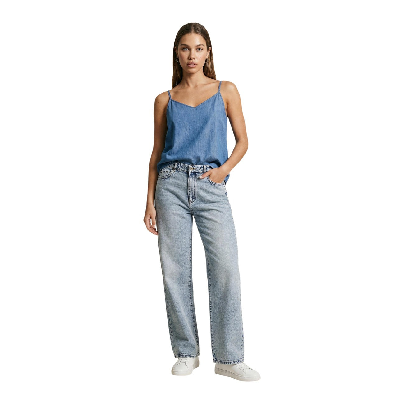 Only Vest Dames Blauw Denim