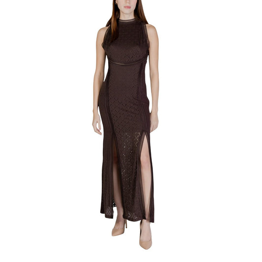 Guess Mouwloze Jurk Dames Bruin