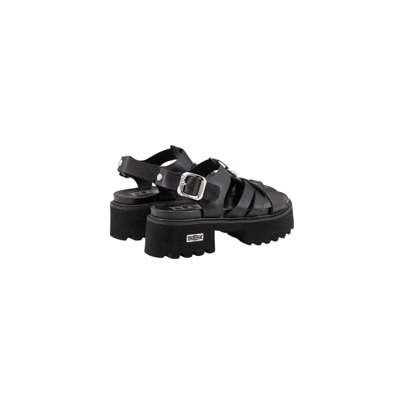 Cult — Cher Leren Platform Sandalen Dames | Zwart