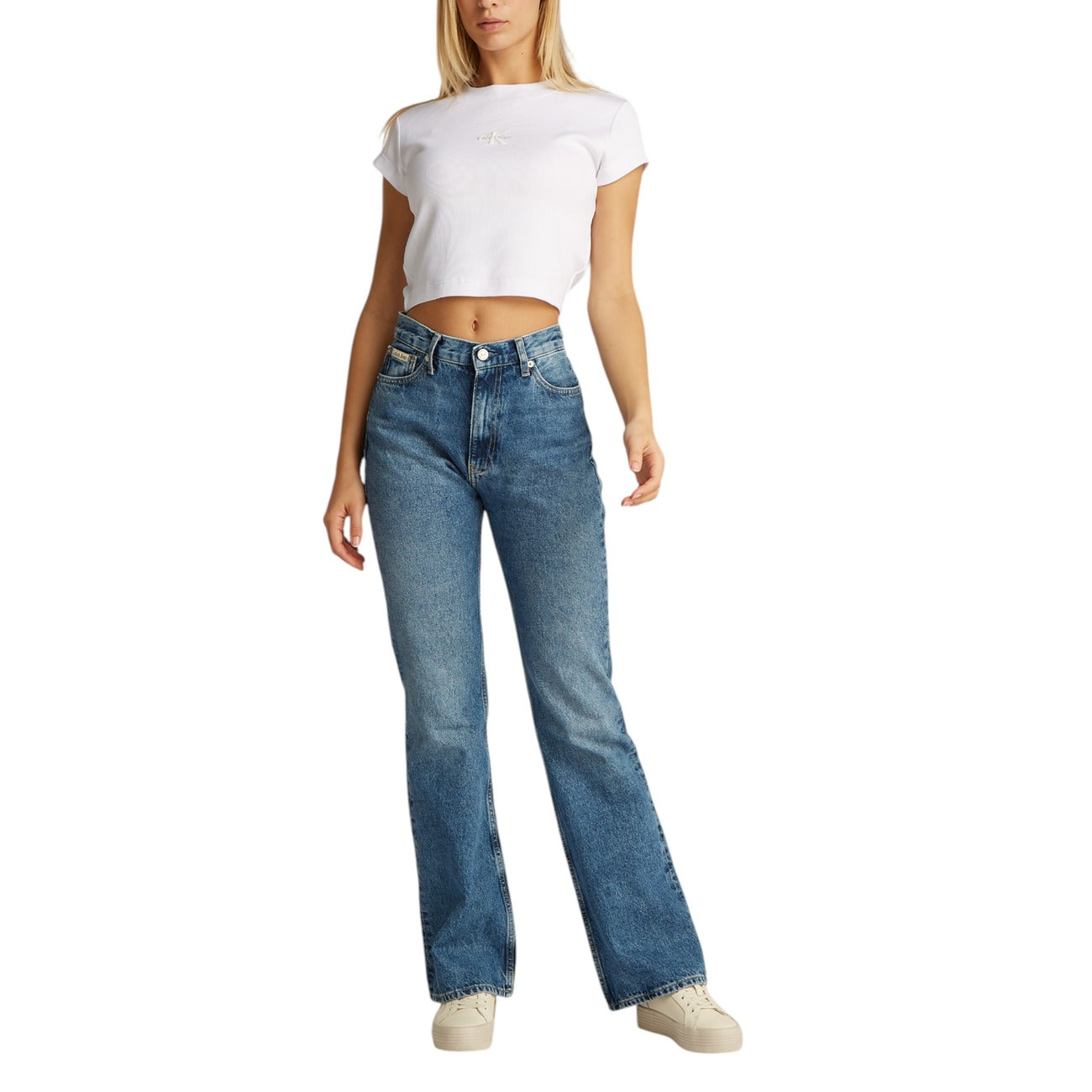 Calvin Klein Jeans T-shirt Dames Wit