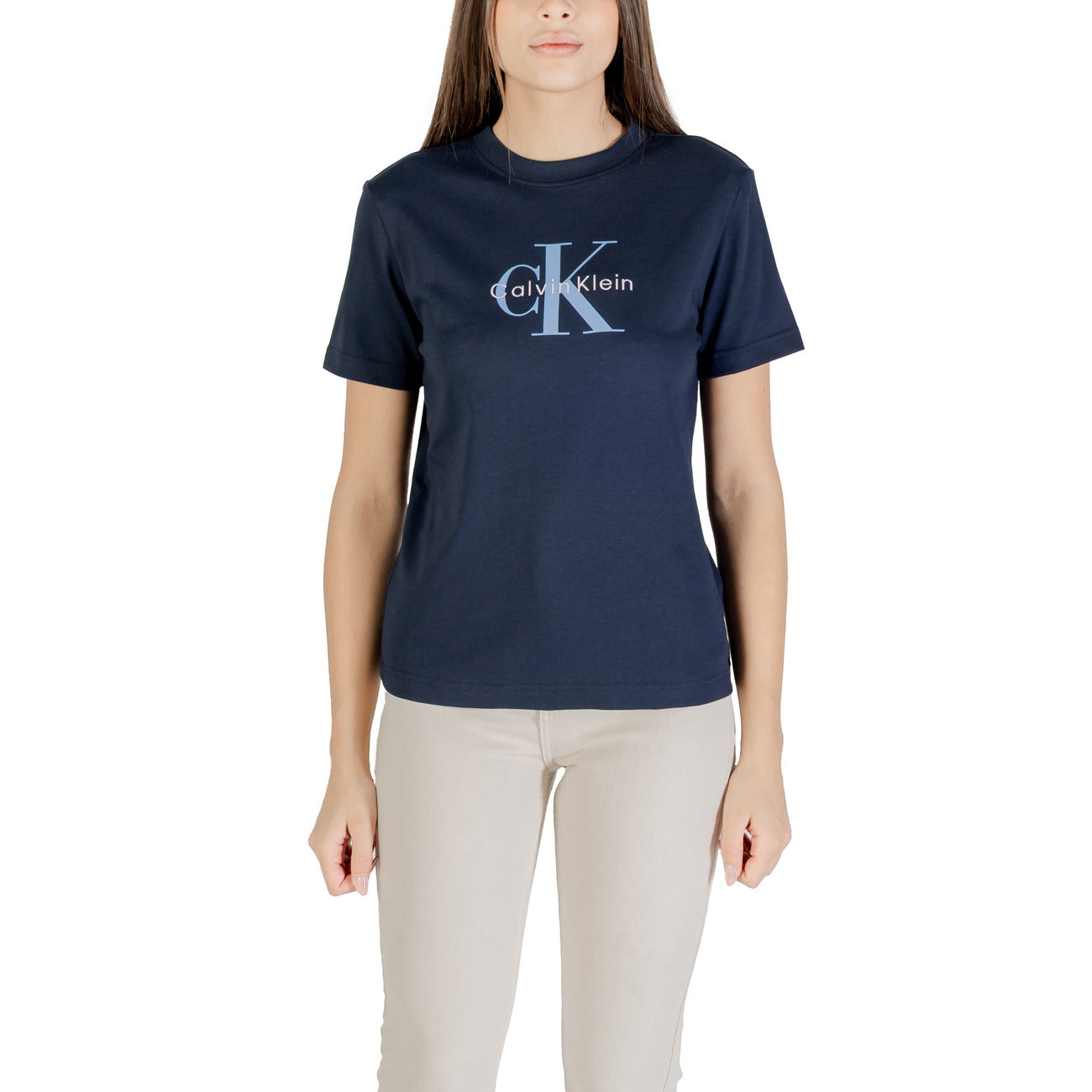 Calvin Klein Jeans Print T-shirt Dames Blauw