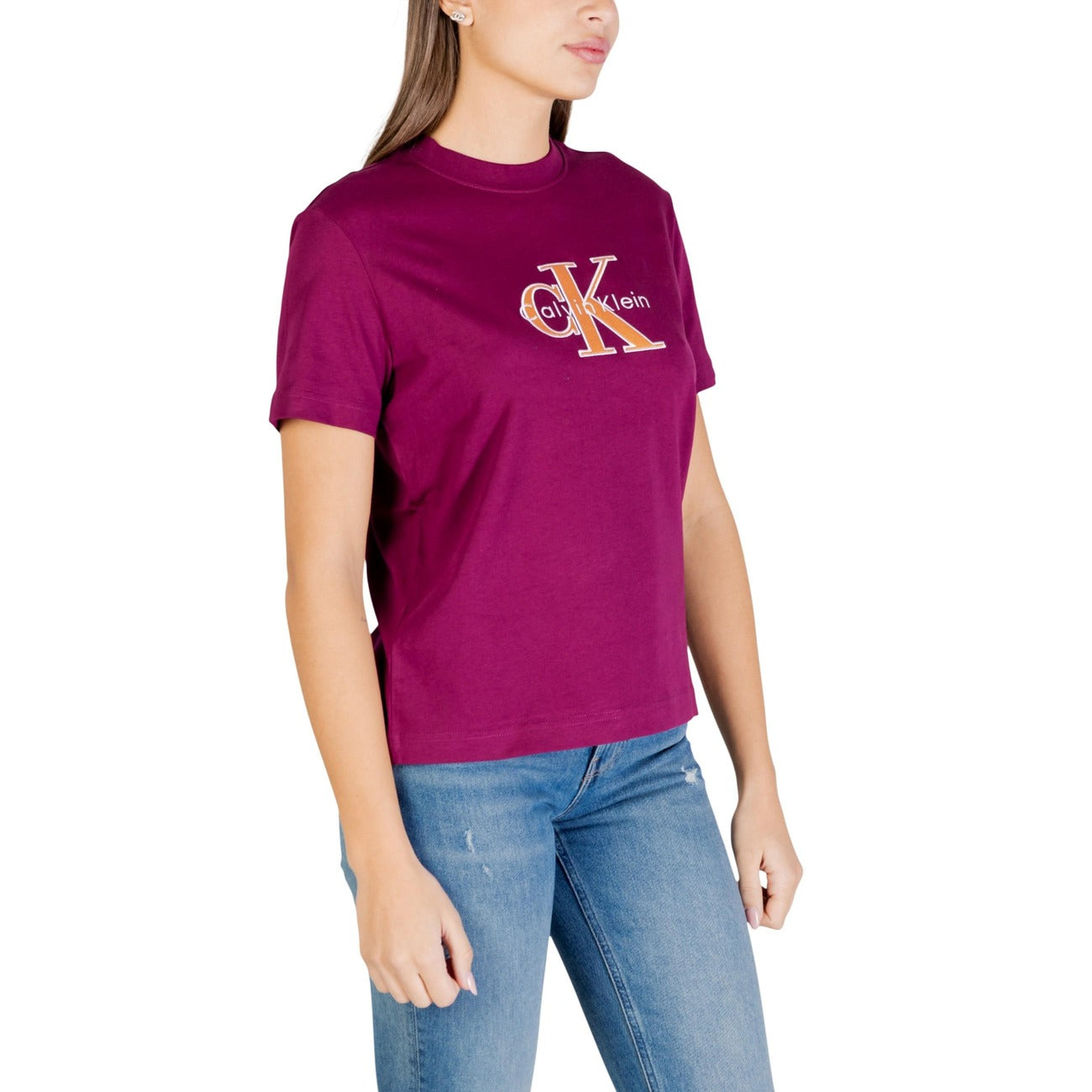 Calvin Klein Jeans T-shirt Dames Bordeaux