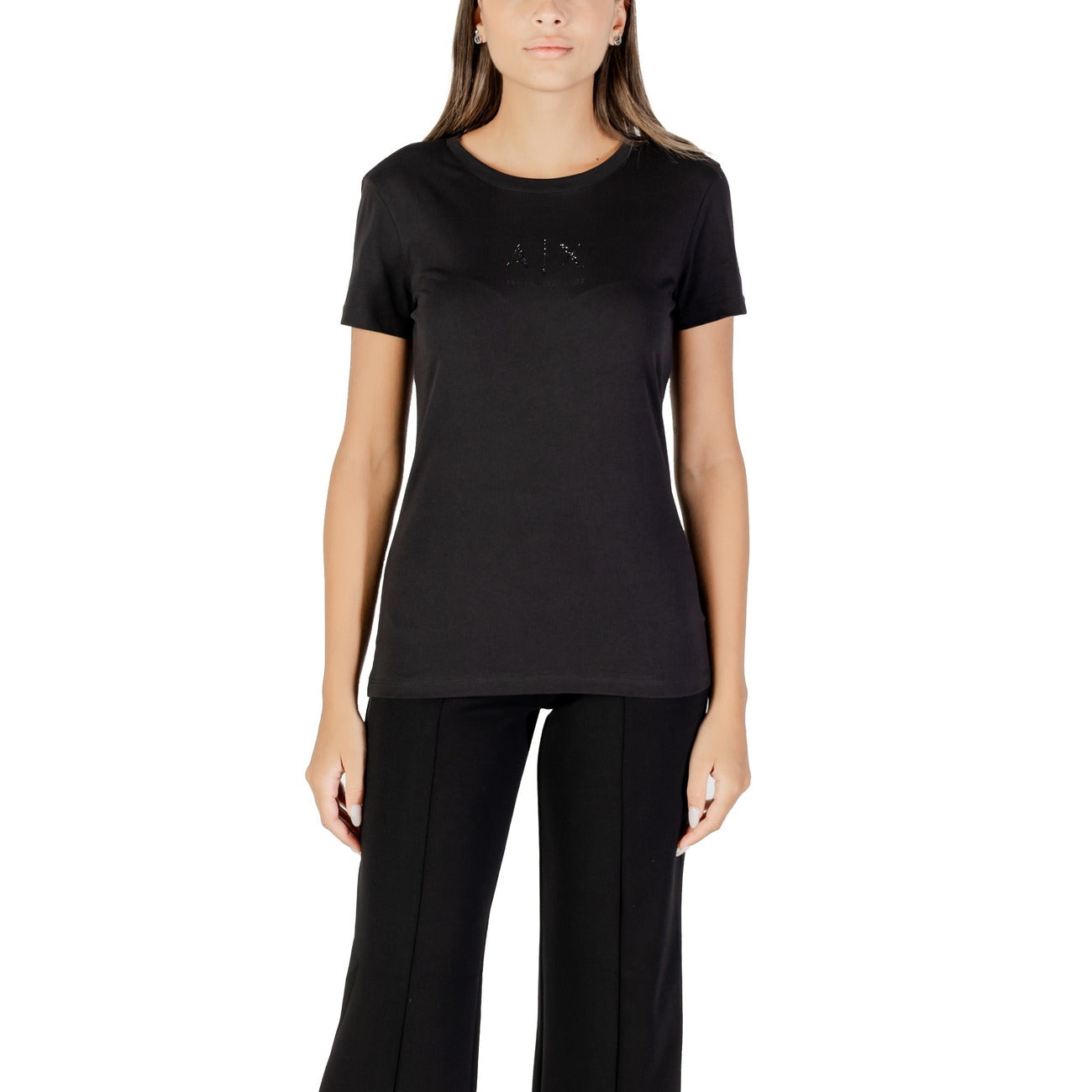 Armani Exchange T-shirt Dames Zwart