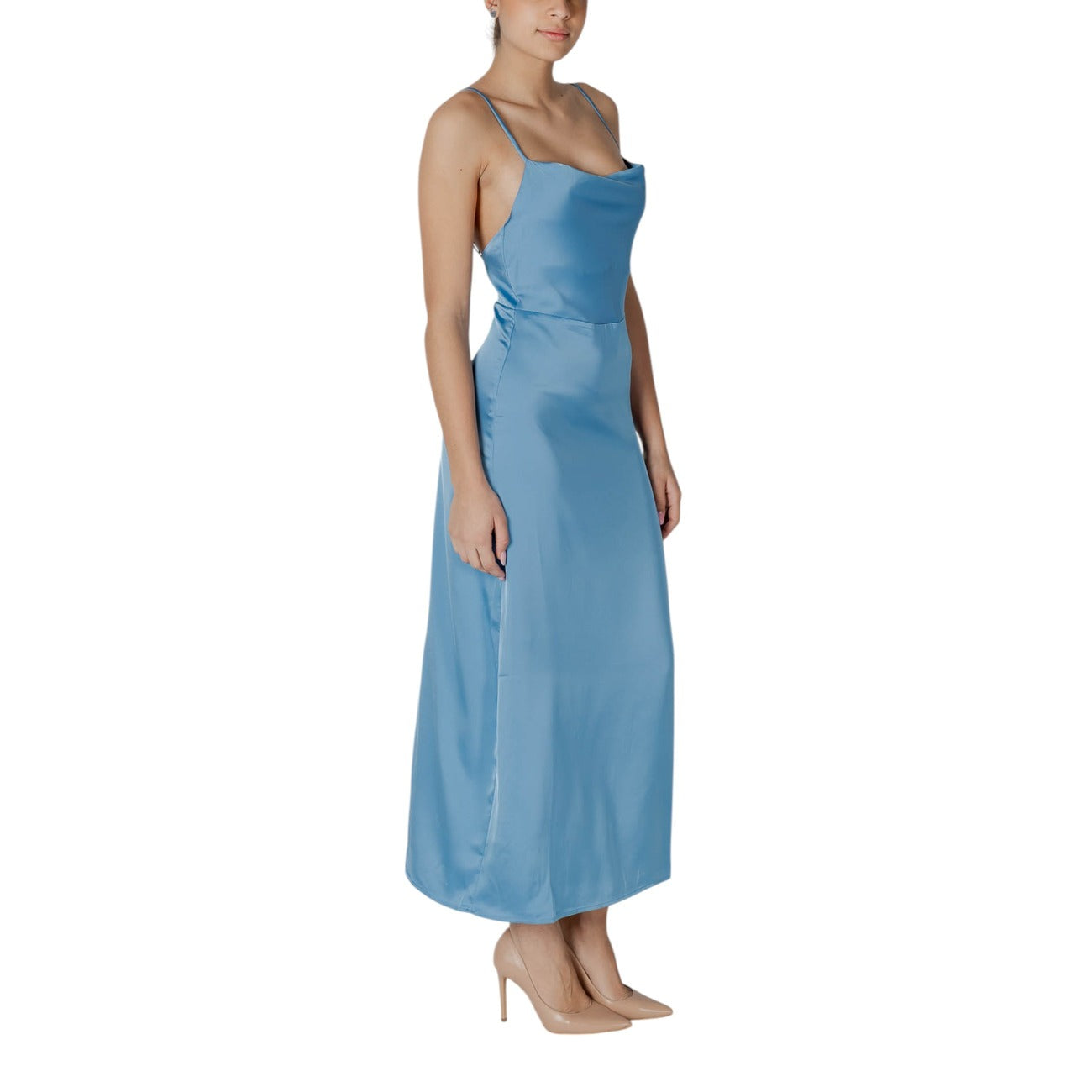 Vila Clothes Elegante Jurk Dames Turquoise