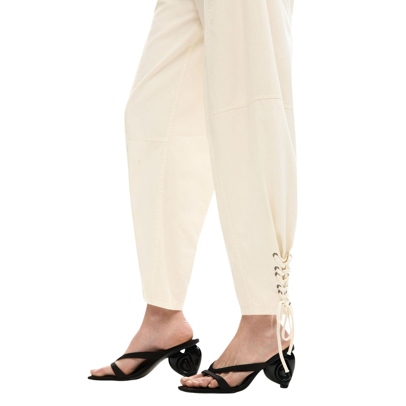 Desigual Katoenen Broek Dames Beige