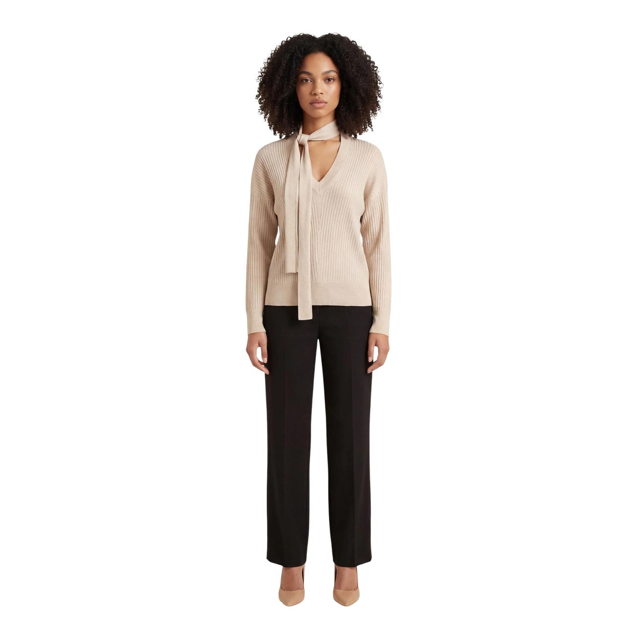 Liu Jo V-hals Trui Dames Beige