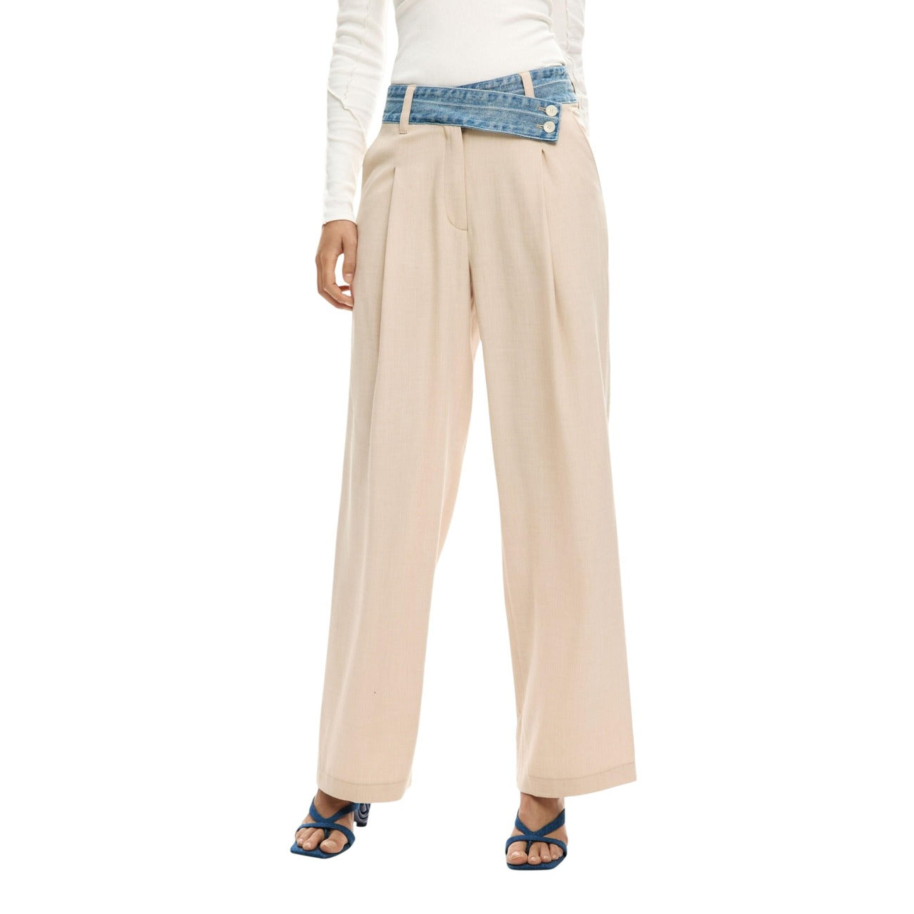 Desigual Broek Dames Beige