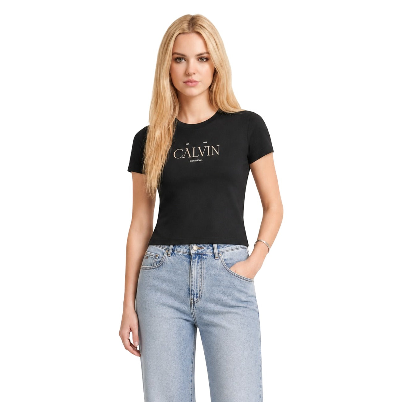 Calvin Klein Jeans T-shirt Dames Zwart