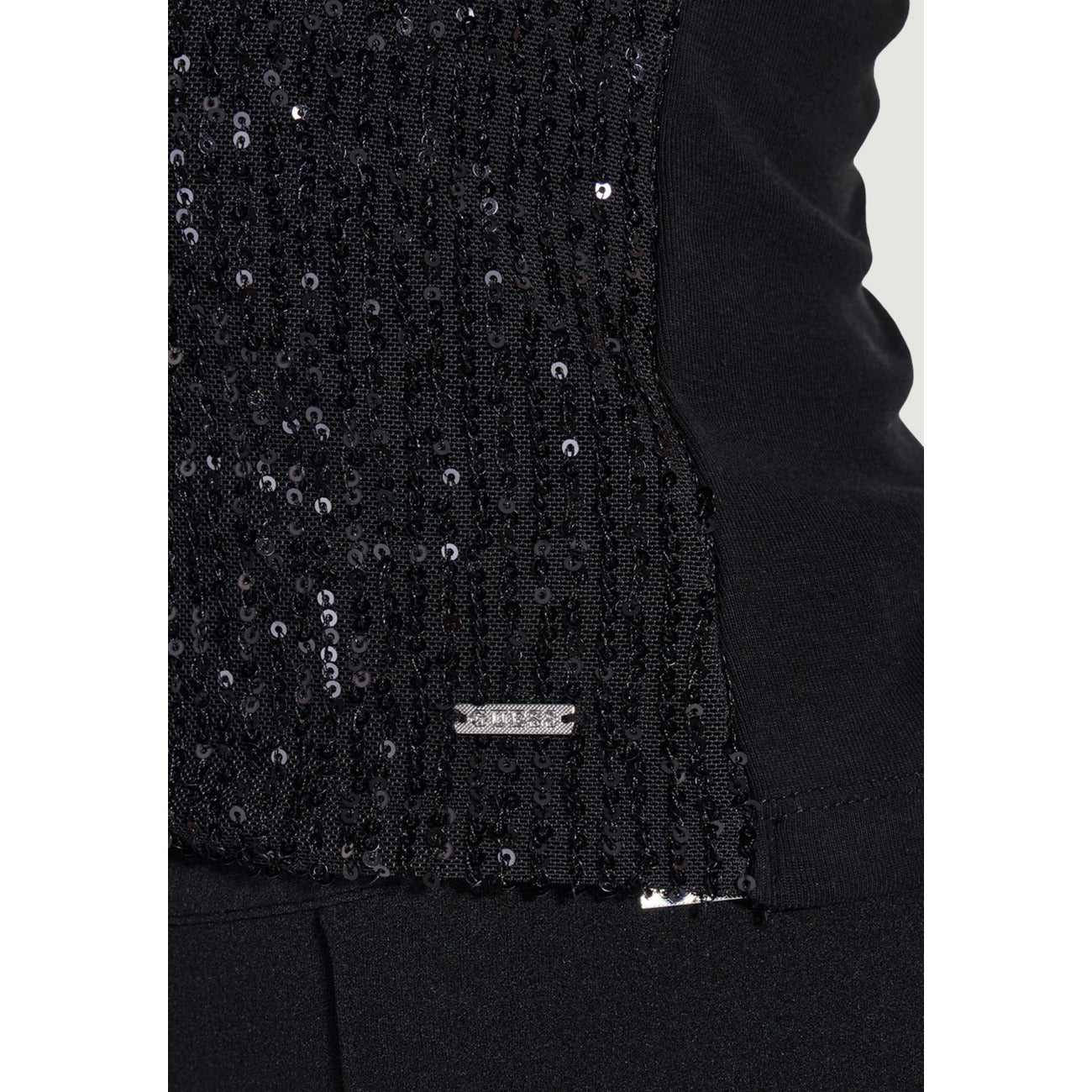 Guess Pailletten Top Dames Zwart