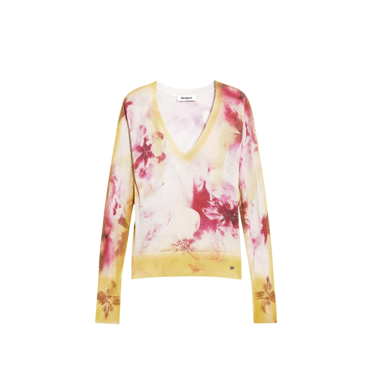 Desigual Bloemen Trui Dames Roze