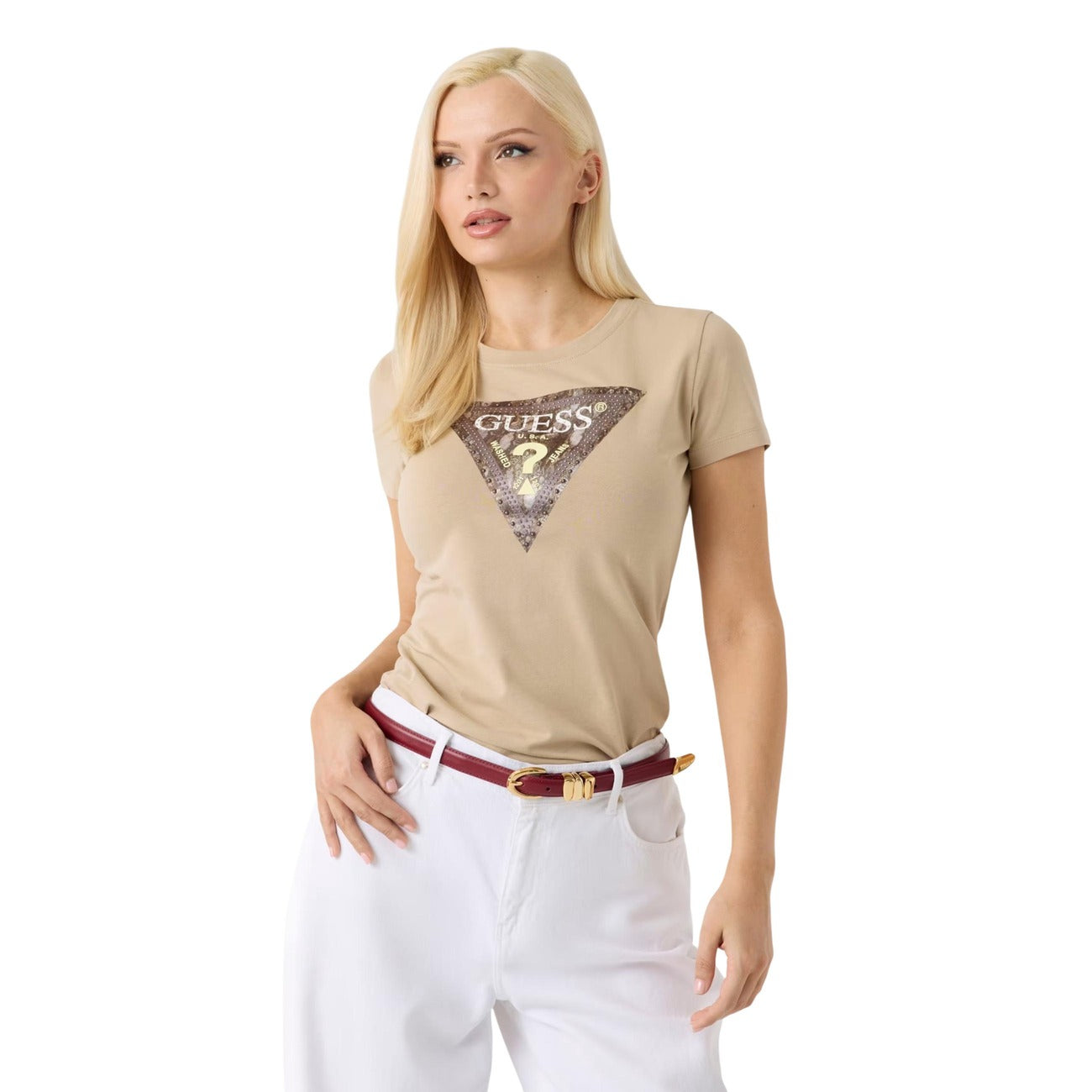 Guess T-shirt Dames Beige