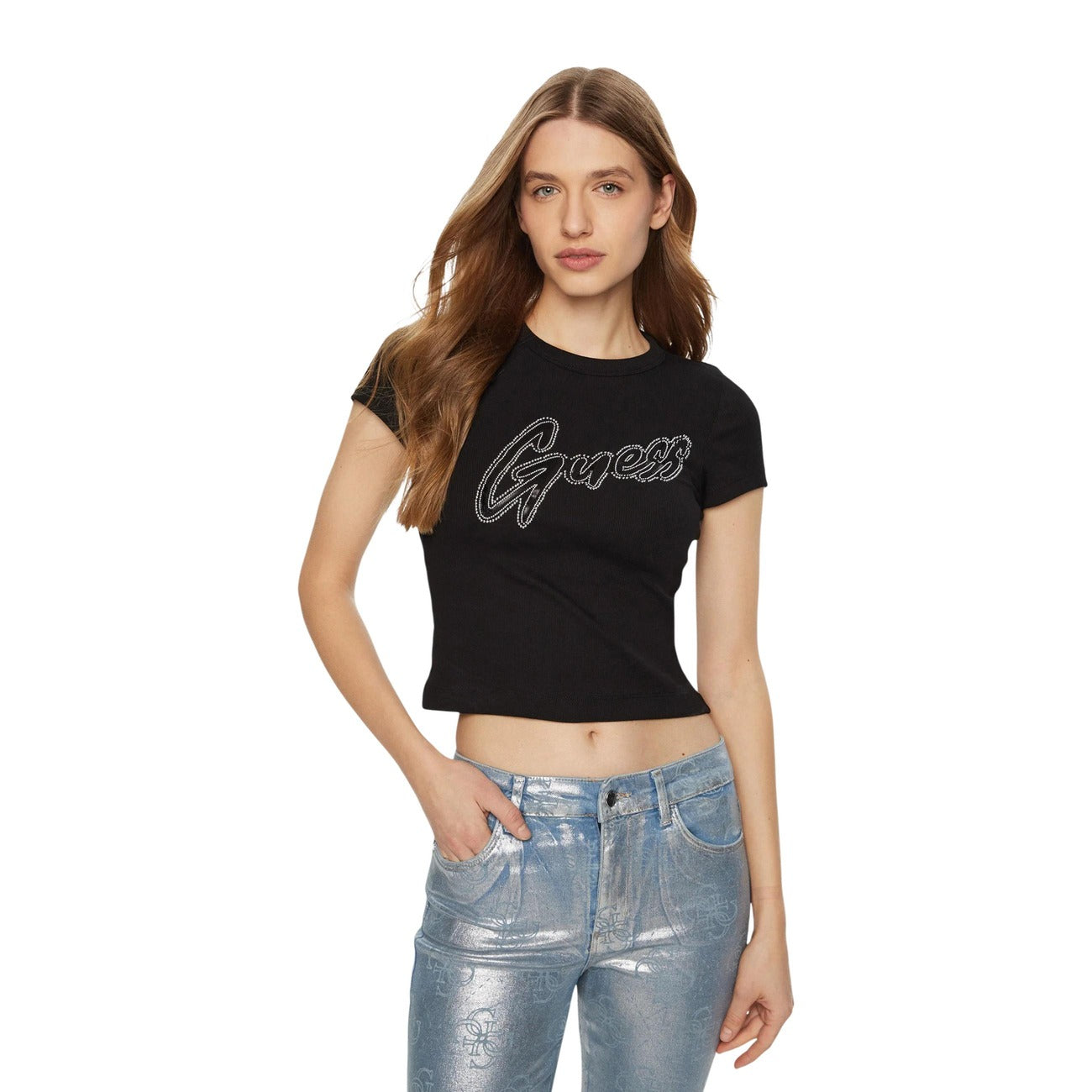 Guess T-shirt Dames Zwart