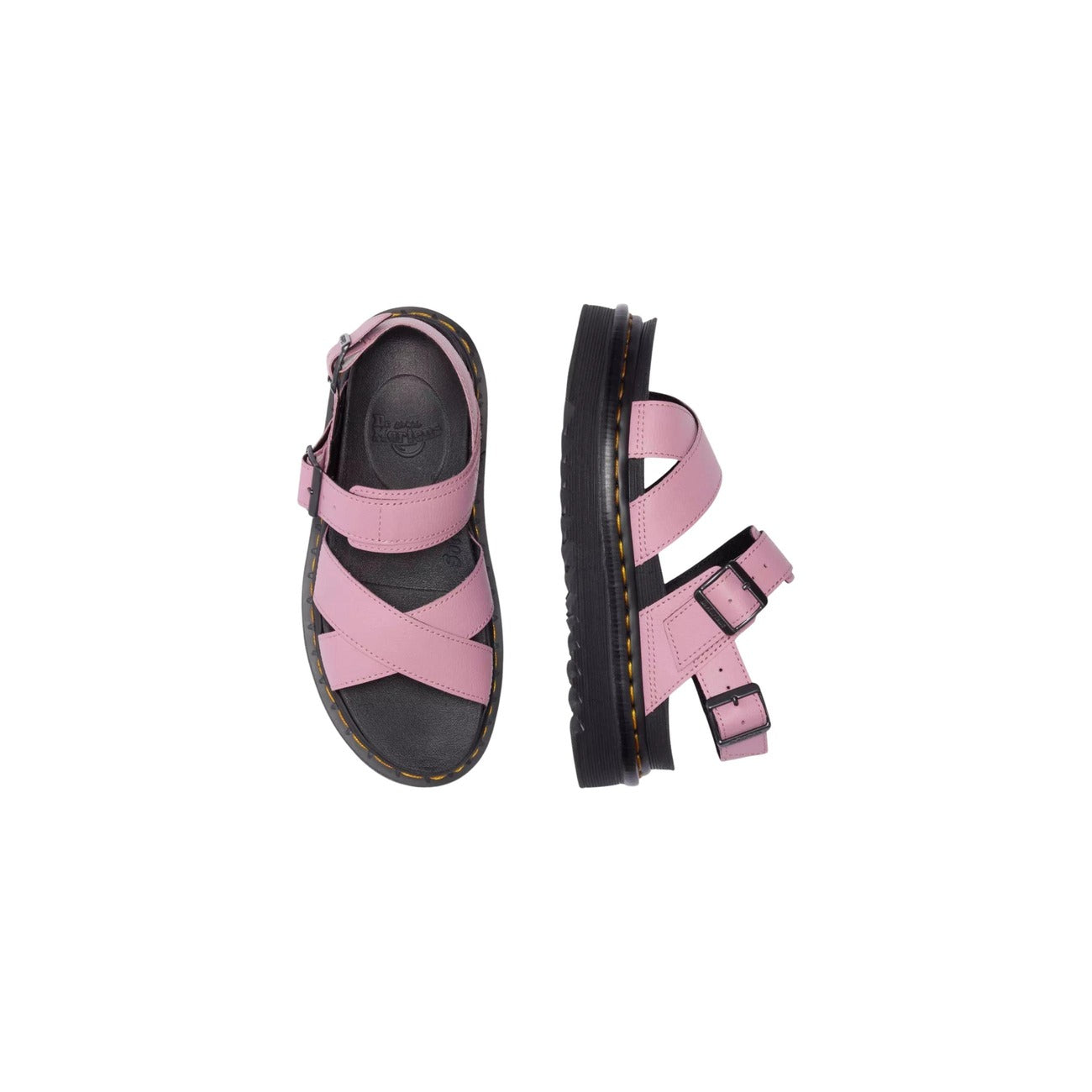 Dr. Martens Sandalen Dames Roze Leer