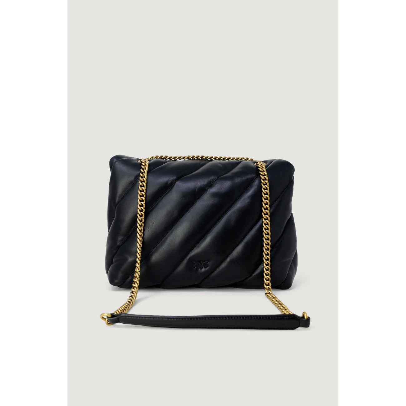 Pinko Leren Handtas Dames Zwart