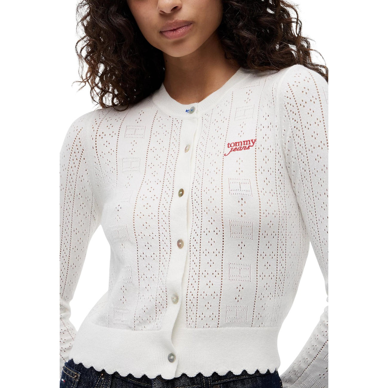 Tommy Hilfiger Jeans Cardigan Dames Wit