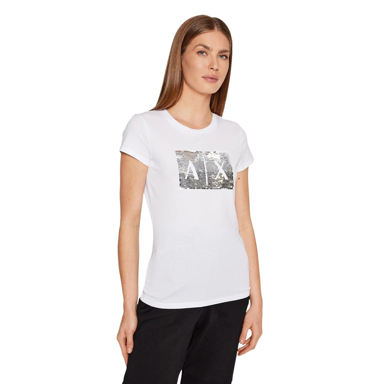 Armani Exchange Print T-shirt Dames Wit