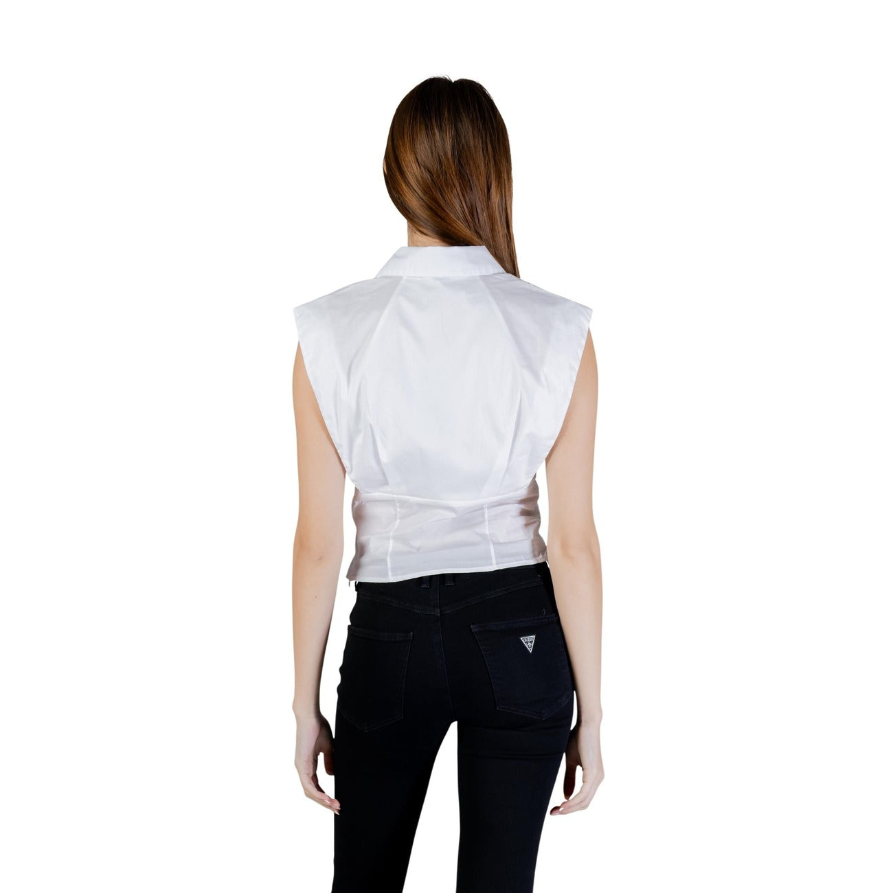 Guess Mouwloze Blouse Dames Wit