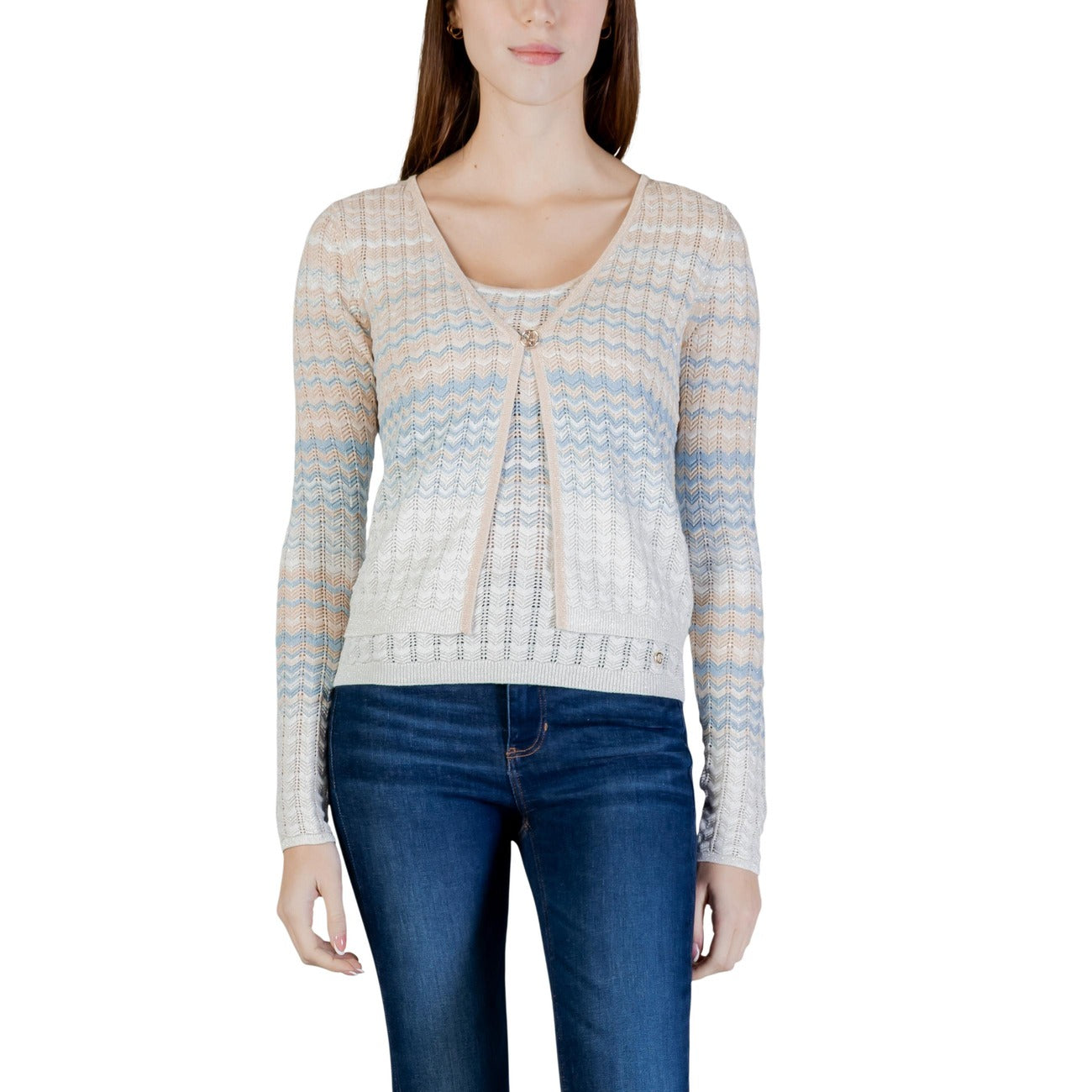 Guess Lurex Cardigan Dames Beige