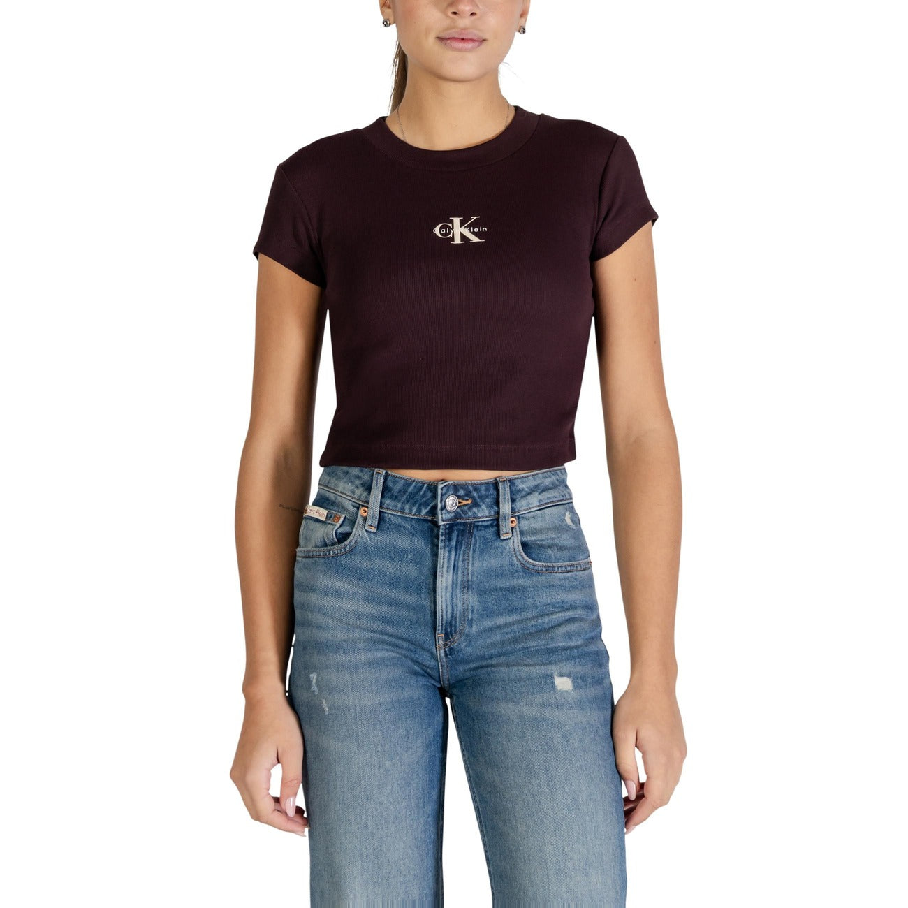 Calvin Klein Jeans T-shirt Dames Bruin