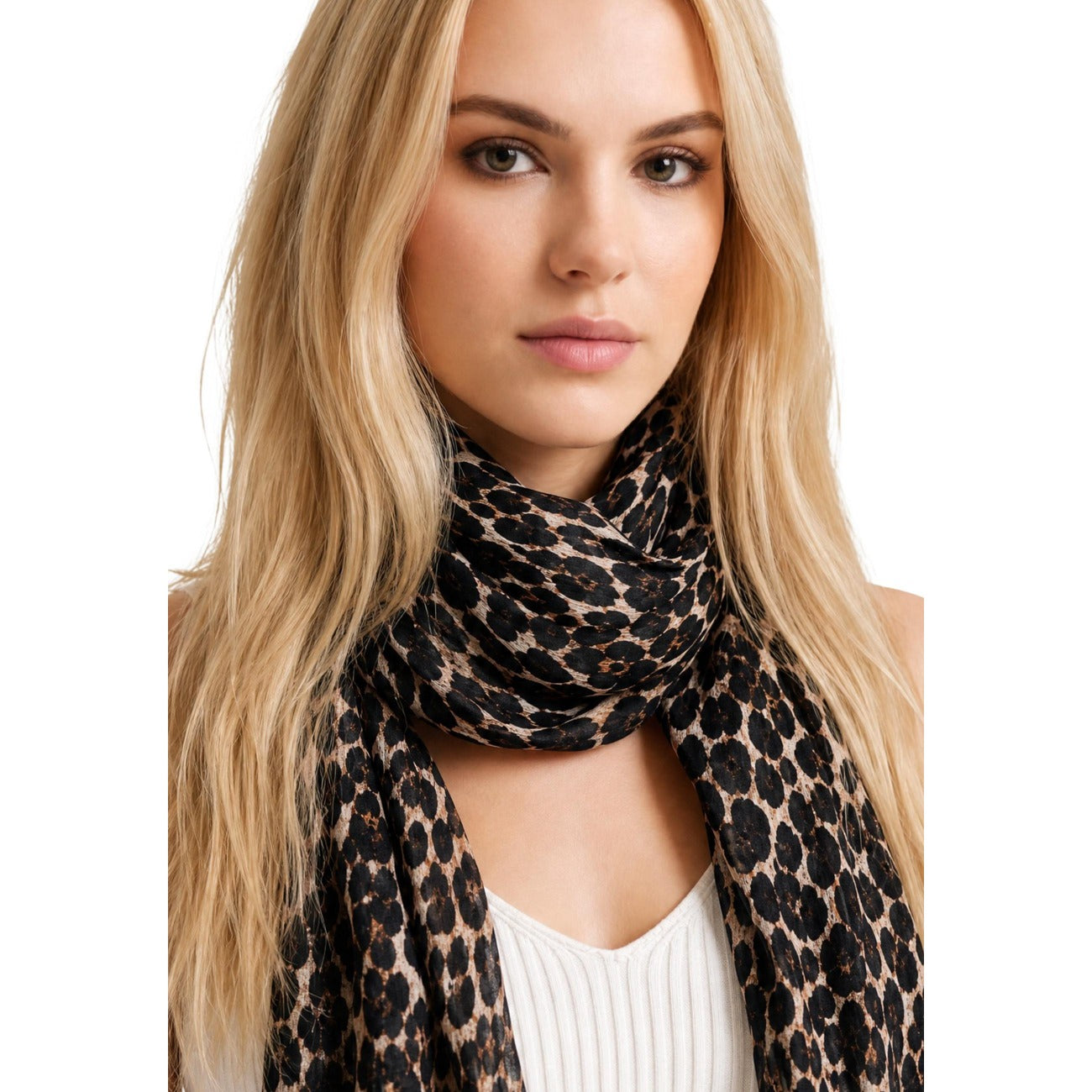 Guess Sjaal Dames Bruin Gevlekt