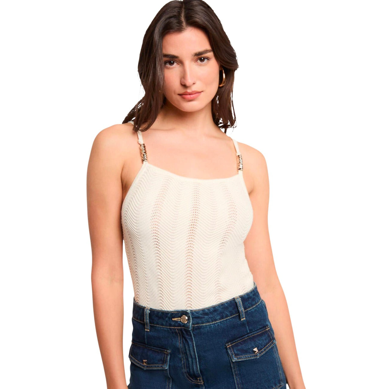 Morgan De Toi Vest Dames Beige